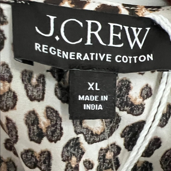 J. Crew Black and White Leopard Print Sleeveless Top Style# CI551 NWT Size XL - Picture 3 of 17